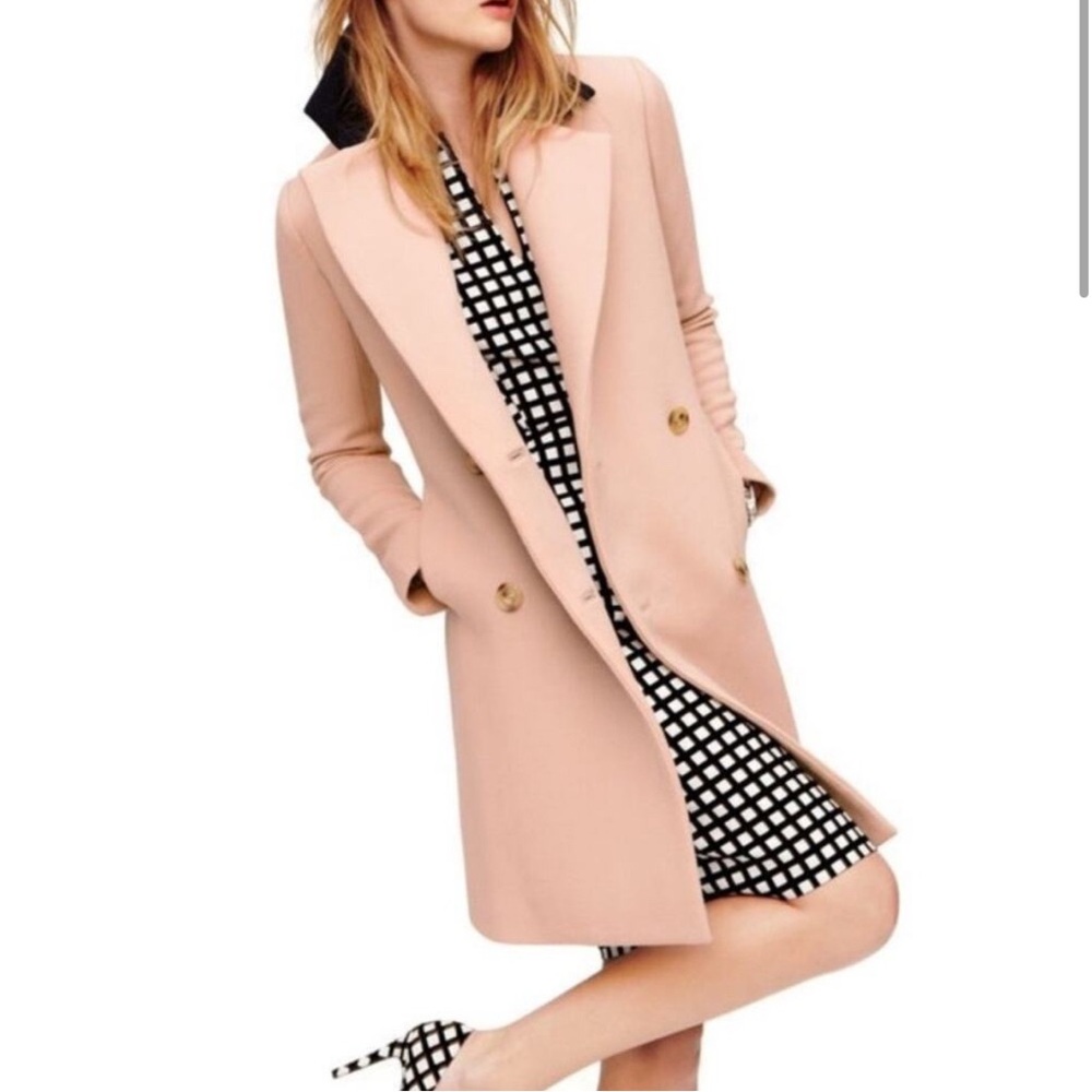 J. Crew Pink Ariana Trench Coat